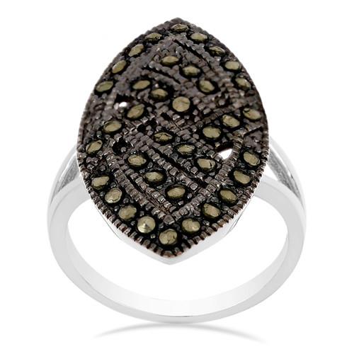 BUY REAL AUSTRIAN MARCASITE GEMSTONE RING IN STERLING SILVER 